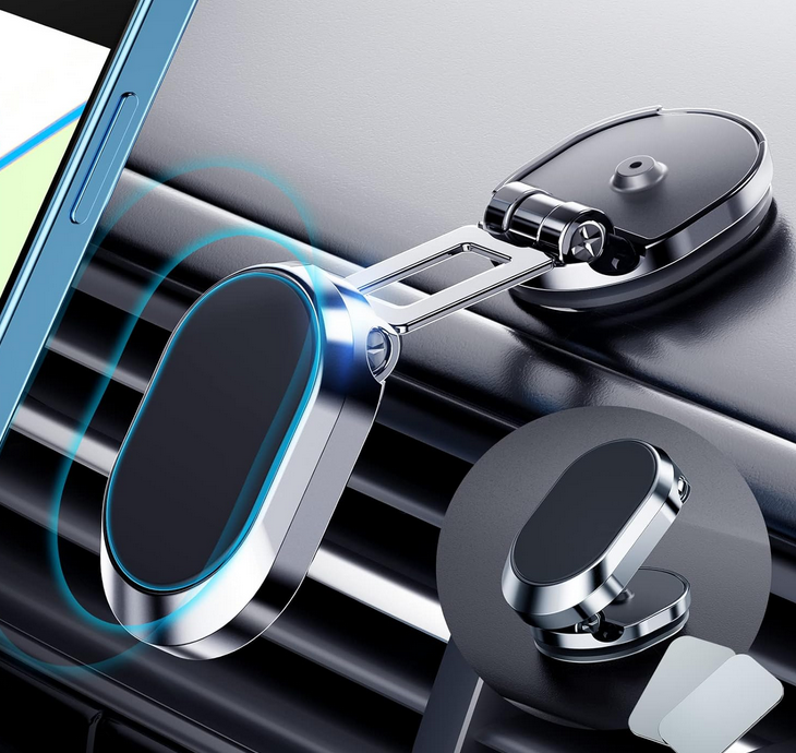 360° Rotatable Foldable Magnetic Car Phone Holder.
