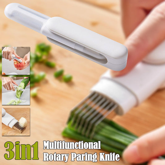 360 Rotating Stainless Steel Peeler 3 In 1 Multifunctional Rotary Paring Knife And Grater Kitchen Gadgets Multifunctional Paring Knife Stainless Steel Paring Knife For Peeling Shredding