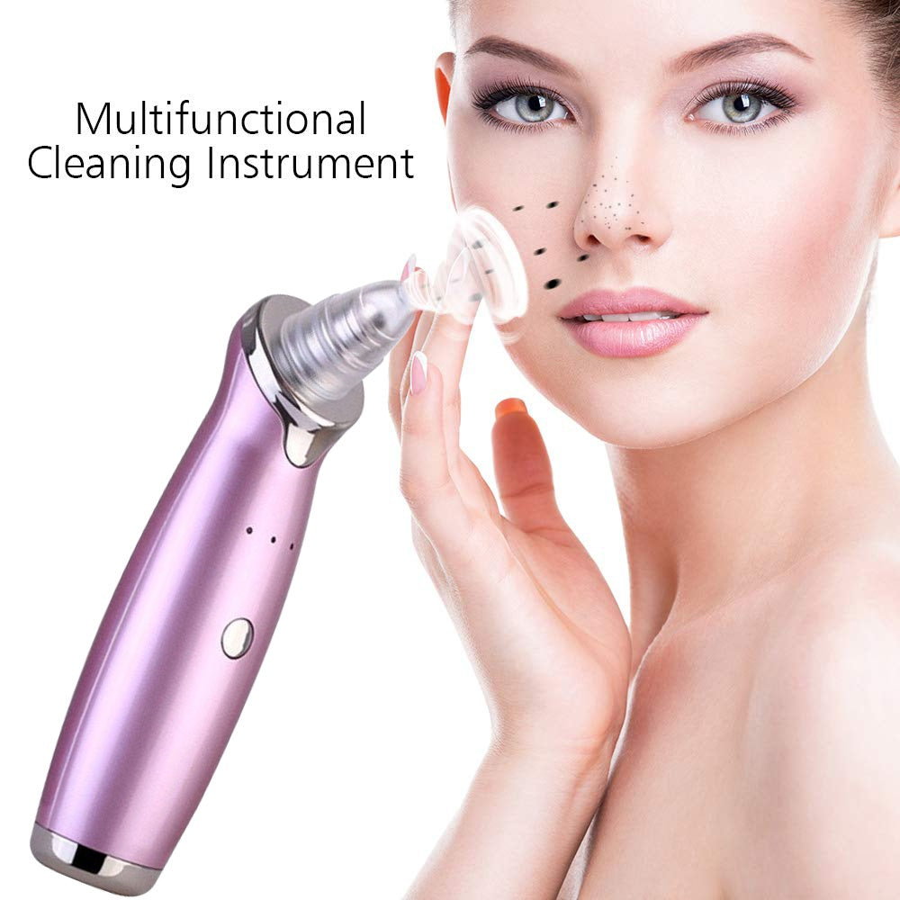 Electric Blackhead Remover Pore Vacuum Suction Diamond Dermabrasion Face Cleaner Pink