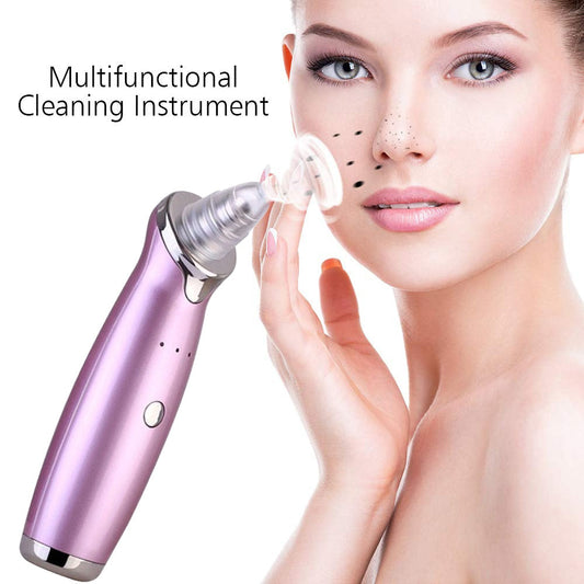 Electric Blackhead Remover Pore Vacuum Suction Diamond Dermabrasion Face Cleaner Pink