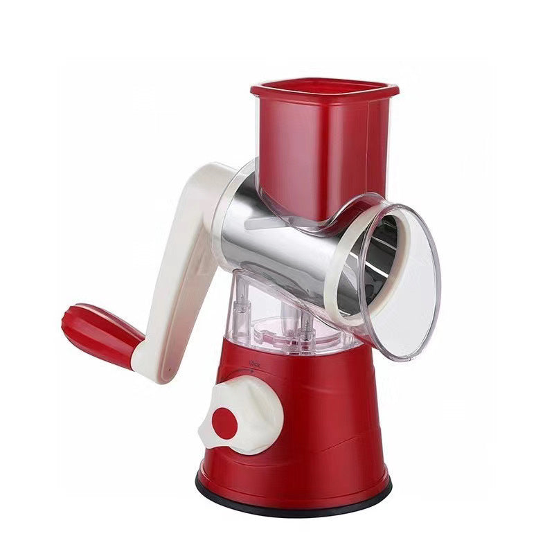 Kitchen Roller Vegetable Slicer Vertical Vegetable Cutter Rotary Grater Slicer For Fruit Vegetables And Nuts Red