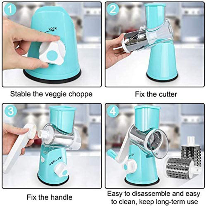 Kitchen Roller Vegetable Slicer Vertical Vegetable Cutter Rotary Grater Slicer For Fruit Vegetables And Nuts