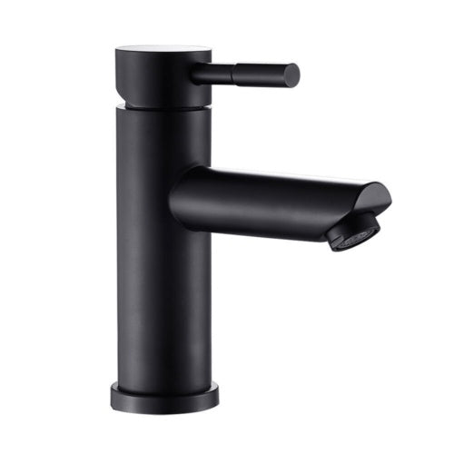 Modern Basin Sink Faucet Matte Black Brass Single Handle Bathroom Single Faucet Black