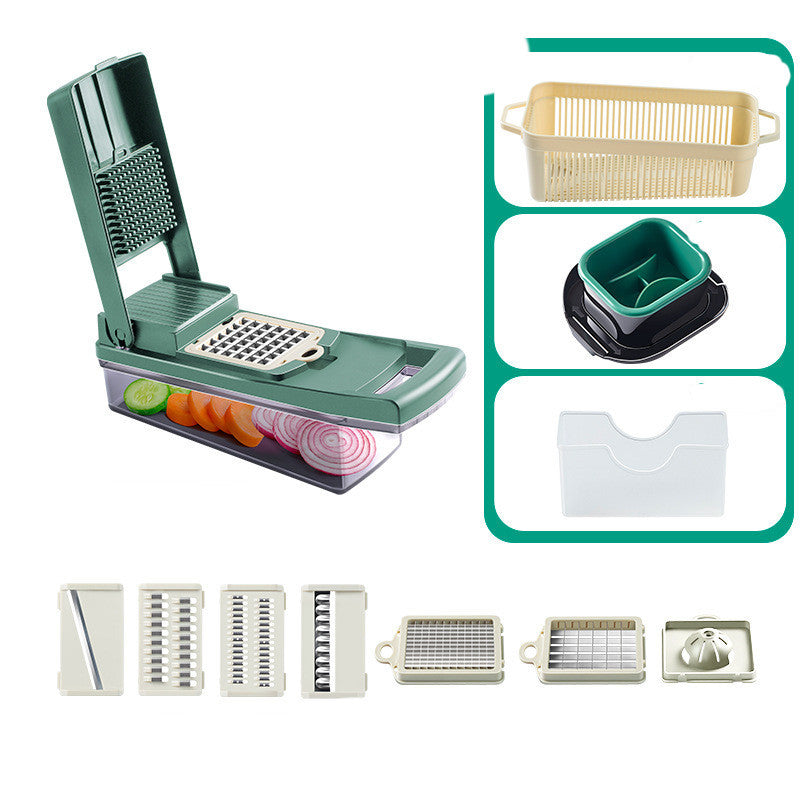 Multifunctional Vegetable Slicer Cutter For Kitchen Accessories Green