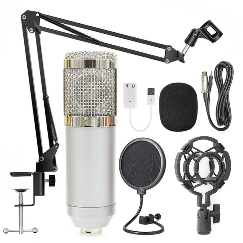 Net microphone stand set Silver