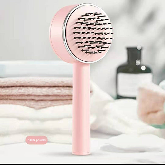 One-key Self-cleaning Hair Brush For Women Curly Hair Brush Anti-Static Airbag Massage Comb Airbag Massage Scalp Comb Professional Detangling One-key Self-cleaning