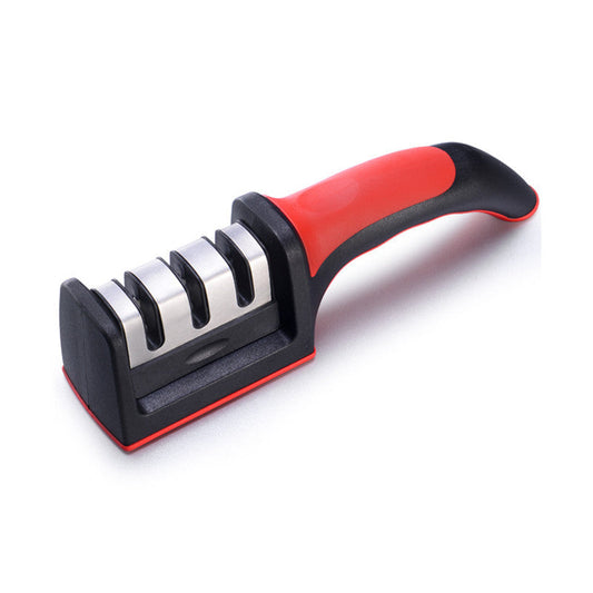 Professional Knife Sharpener Kitchen Sharpening Stone Whetstone Tungsten Steel Diamond Ceramic Kitchen Knifes Accessories Red